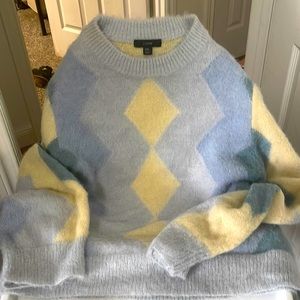 J Crew Argyle print sweater